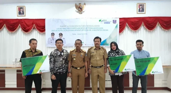 Seluruh Aparat Desa di Muna Resmi Dilindungi BP Jamsostek