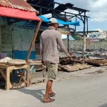 Pedagang Jembatan Batu Baubau Dilarang Bangun Kios di Lokasi Kebakaran