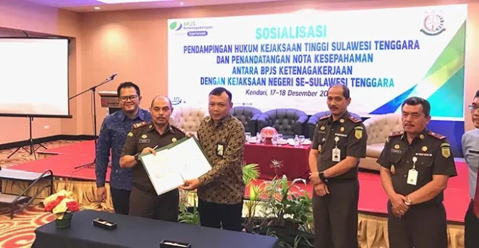 Lindungi Hak Tenaga Kerja, BPJAMSOSTEK Gandeng Kejakasaan se-Sultra