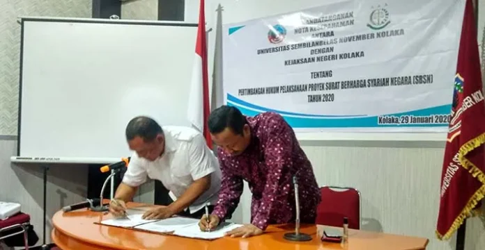 Kawal Pelaksanaan Proyek SBSN, USN - Kejari Kolaka Teken MoU