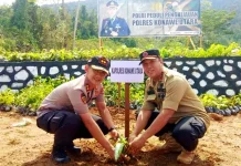 Tanam 4 Ribu Pohon Pelindung, Kapolres Konut: Ini Doa dan Harapan