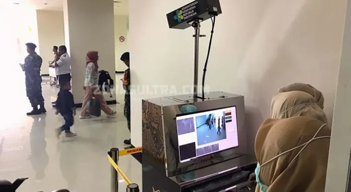 Bandara Haluoleo Dipasangi Alat Pendeteksi Suhu, Waspadai Virus Corona