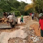 Diguyur Hujan Deras, Jalan Wisata Tangkeno Amblas Diguyur Hujan Deras, Jalan Wisata Tangkeno Amblas