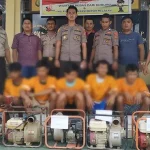 Polsek Abuki Amankan Lima Tersangka Pencuri Pompa Air Polsek Abuki Amankan Lima Tersangka Pencuri Pompa Air