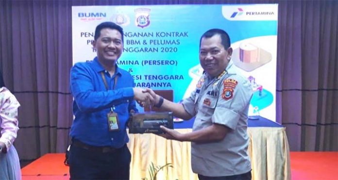 Pertamina Dukung Logistik BBM dan Pelumnas Polda Sultra Senilai Rp38 Miliar