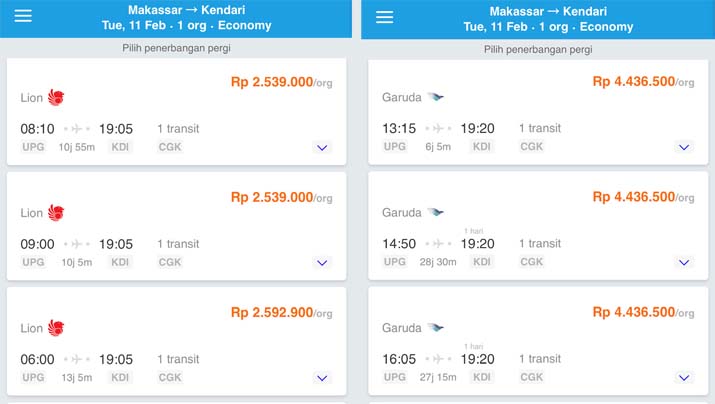 Tiket Penerbangan Langsung Makassar-Kendari Ludes Terjual