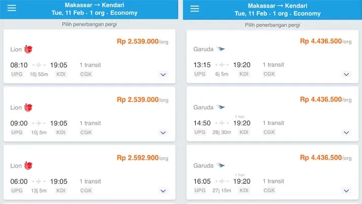 Tiket Penerbangan Langsung Makassar-Kendari Ludes Terjual