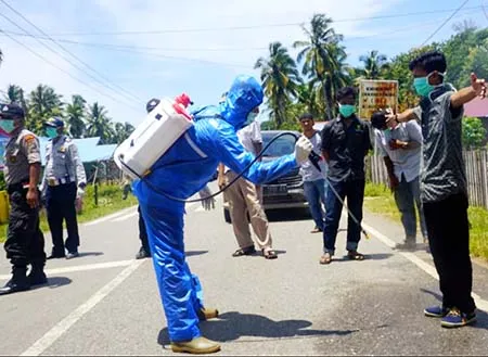 Cegah Corona, Pemda Konut Lakukan Penyemprotan Disinfektan Massal