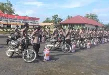 250 Personel Brimob Disinfektan Massal Fasilitas Publik di Kendari