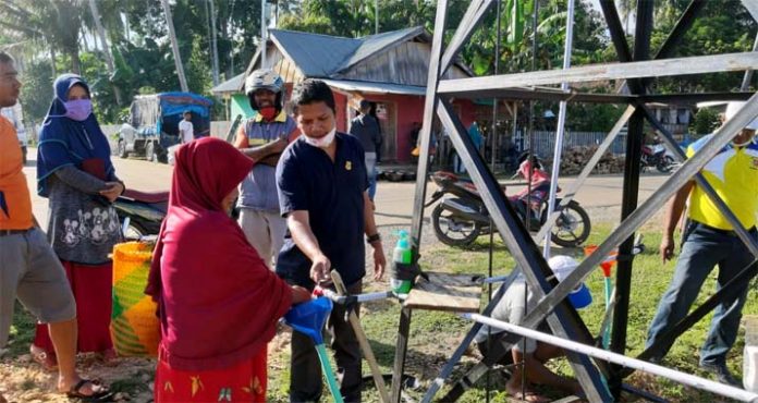 Aleg di Mubar Siapkan 2 Tangki Air untuk Cuci Tangan di Pasar