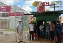 Residence Palm Mas Kendari Siapkan Bilik Disinfektan di Pintu Masuk Residence Palm Mas Kendari