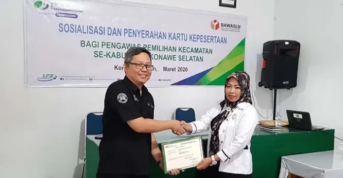 250 Petugas Bawaslu Konsel Dilindungi BP Jamsostek