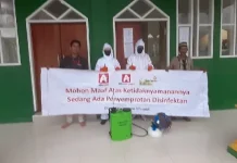 Cegah Corona, Alfamidi Kendari Semprot Disinfektan di Masjid Cegah Corona, Alfamidi Kendari Semprot Disinfektan di Masjid