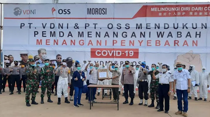 PT VDNI dan PT OSS Sumbang Ratusan Ribu Alkes ke Pemprov Sultra