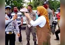 Petugas Pengamanan Covid-19 Halau Warga Luar yang Hendak Masuk ke Konut Petugas Pengamanan Covid-19 Halau Warga Luar yang Hendak Masuk ke Konut