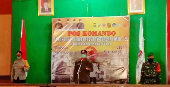 Gelar Apel Pasukan Aman Nusa II Covid-19, Ini Imbauan Bupati Konut