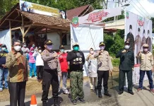 Gerbang Sterilisasi Covid-19 di Konut Mulai Difungsikan Gerbang Sterilisasi Covid-19 di Konut Mulai Difungsikan