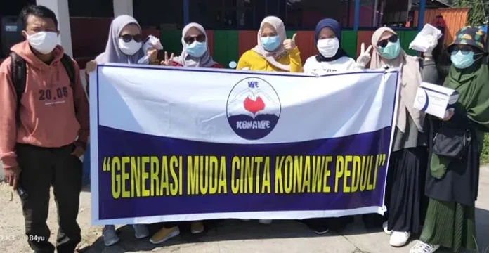 Cegah Penularan Covid-19, GMCK Bagikan Masker Gratis ke Warga Konawe