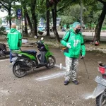 245 Kendaraan Ojol di Kendari Disemprot Cairan Disinfektan 245 Kendaraan Ojol di Kendari Disemprot Cairan Disinfektan