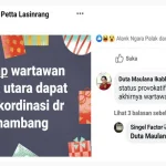 Diduga Lecehkan Profesi Wartawan Kolut, Akun FB Ini Dipolisikan Diduga Lecehkan Profesi Wartawan Kolut, Akun FB Ini Dipolisikan