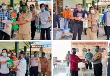 Salurkan Sembako dan Biosel, Bupati Konut Minta Warga Jaga Diri dari Corona Salurkan Sembako dan Biosel, Bupati Konut Minta Warga Jaga Diri dari Corona