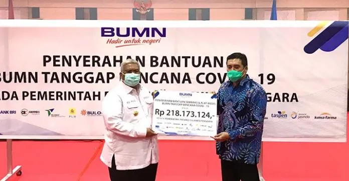 sinergibumn Bantuan Sinergi 18 BUMN di Sultra Disalurkan untuk Penanganan Corona