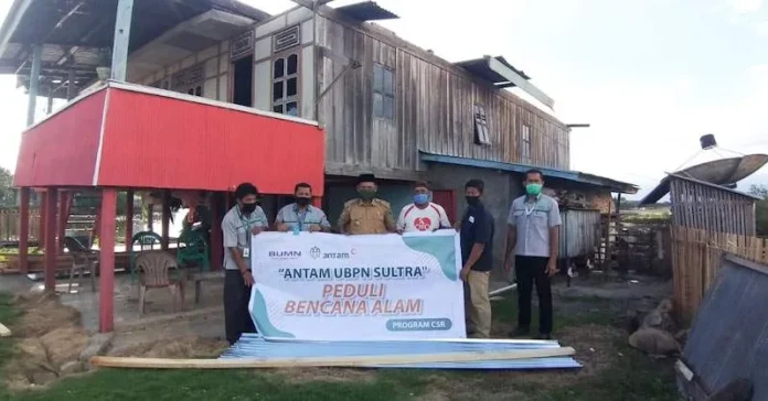 Lagi, ANTAM Bantu Warga Totobo yang Terdampak Puting Beliung