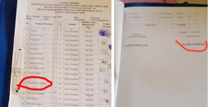 Perangkat Desa di Muna Barat Turut Terima BLT