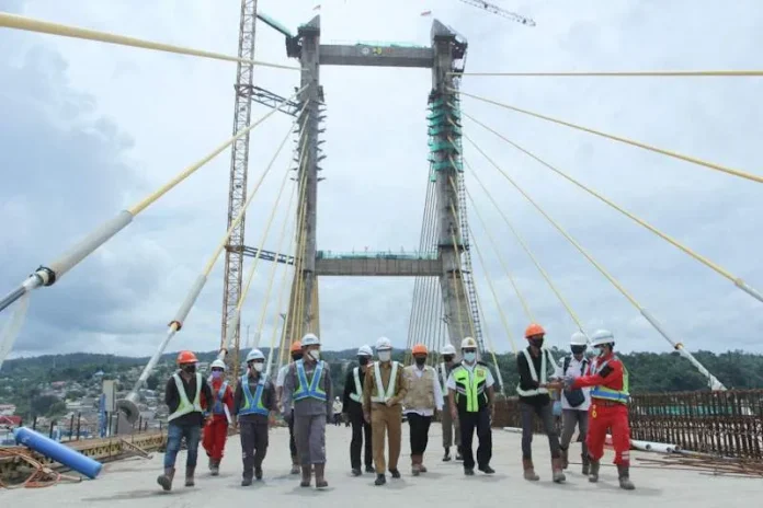 jembatan teluk Kendari 1 Hampir Rampung, Jembatan Teluk Kendari Siap Jadi Ikon Wisata Baru