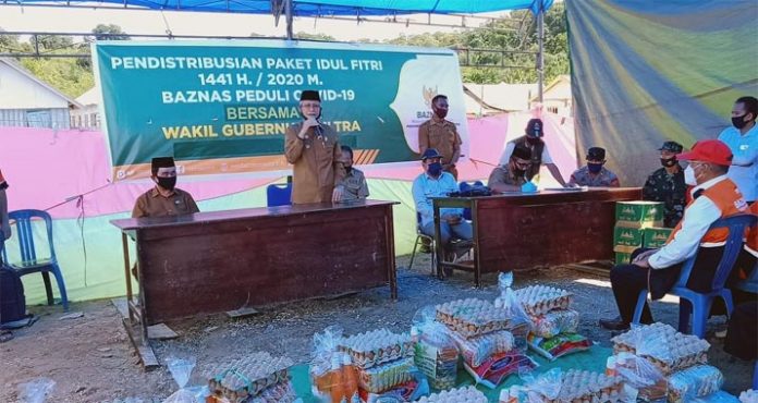 Tiga Desa di Konawe Dapat 400 Paket Sembako dari Wagub Sultra dan Baznas