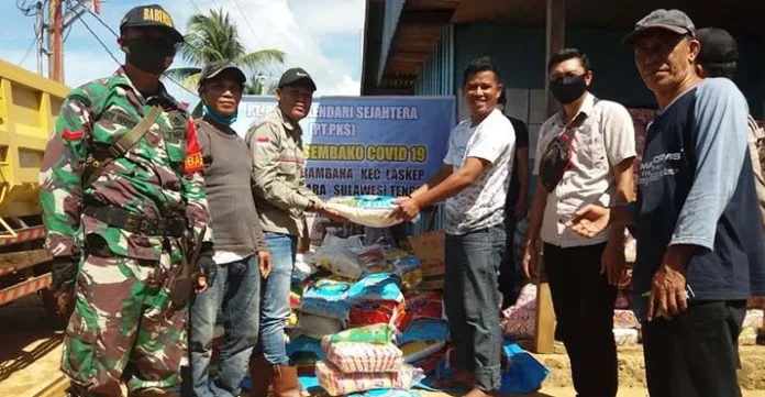 PT PKS Salurkan Sembako ke Ratusan Warga Kawasan Pertambangan