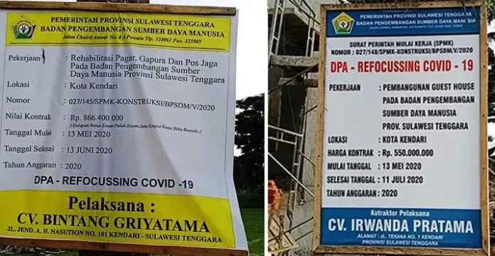 Miliaran Anggaran Covid-19 Digunakan untuk Proyek Pembangunan di BPSDM Sultra