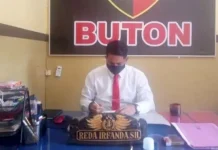 Polres Tindak Lanjuti Laporan Bupati Busel yang Perkarakan Wartawan Kasat Reskrim Polres Buton, AKP Reda Irfanda