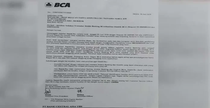 tabungan_bca Tabungan Ratusan Juta Rupiah Milik Nasabah BCA di Baubau Raib dari Rekening