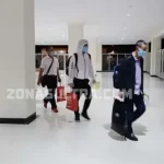 Dikawal Polisi, 156 TKA China Tiba di Bandara Haluoleo Kendari Dikawal Polisi, 156 TKA China Tiba di Bandara Haluoleo Kendari