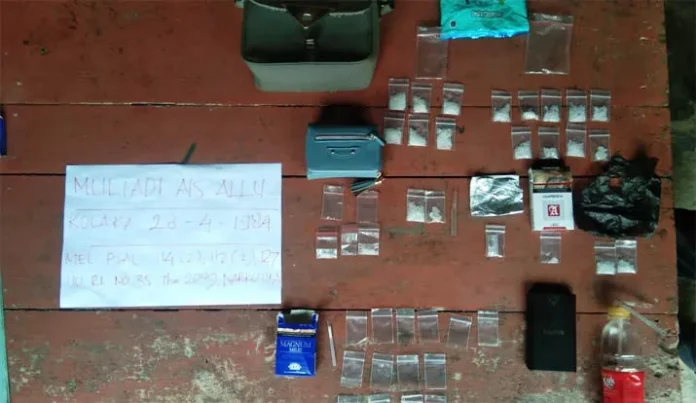 barang bukti Miliki Sabu 20 Gram, Satu Residivis di Kolaka Terancam Hukuman Mati