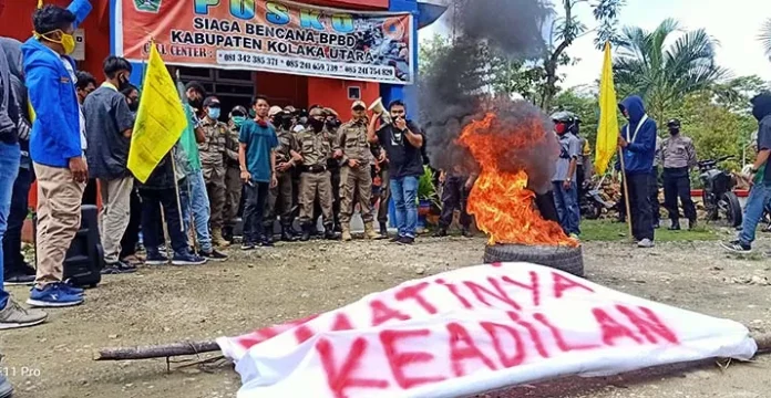 demo_tambangkolut Demo Penutupan Perusahaan Tambang di Kolut Sempat Ricuh