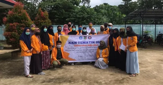 kkn tematik uho Mahasiswa KKN Tematik UHO Beri Edukasi Covid-19 ke Masyarakat Konkep