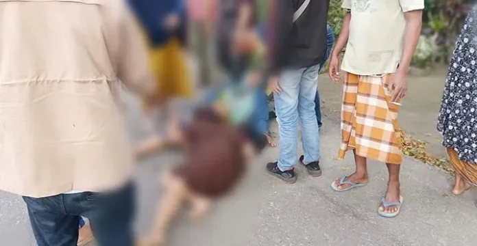 Rok Terlilit Rantai Motor, 2 IRT di Kolut Terpental ke Aspal