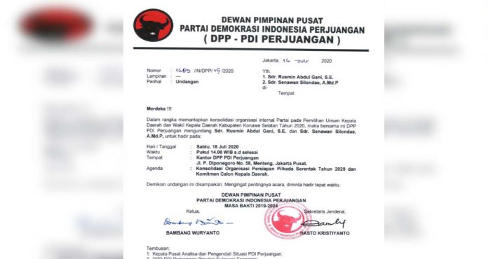 DPP PDIP Beri Sinyal Rekomendasi ke Rusmin-Senawan