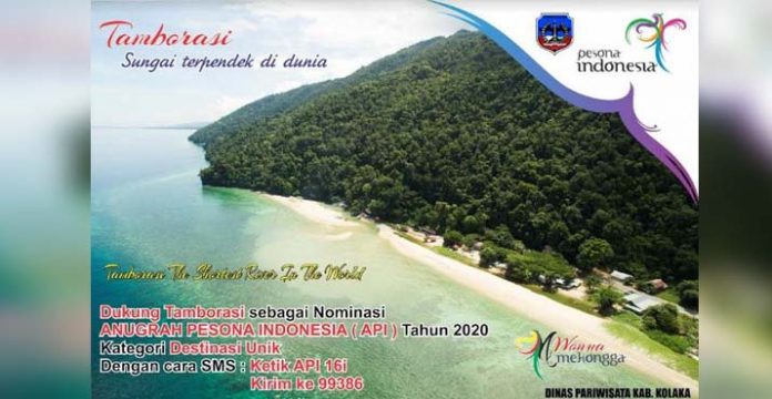 Sungai Tamborasi Masuk Nominasi API 2020, Kategori Destinasi Unik