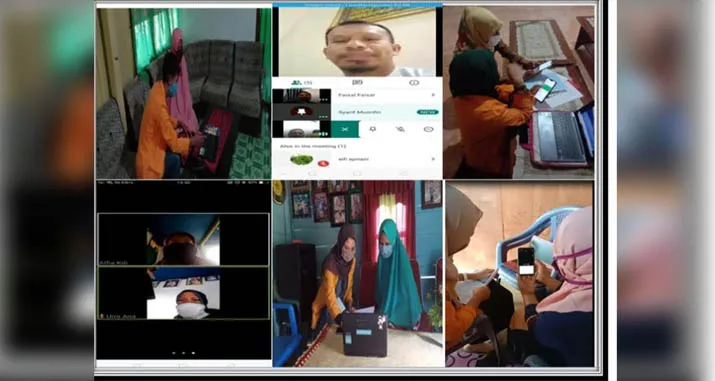 Mahasiswa KKN UHO Edukasi Para Guru Lakukan Pembelajaran Daring