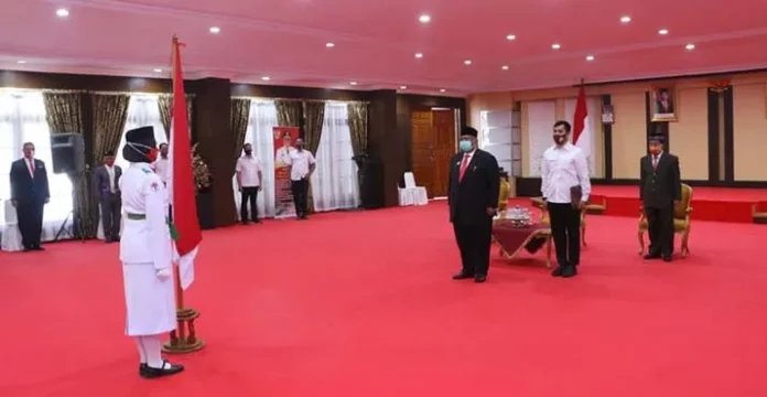 50paskibra Ali Mazi Kukuhkan 50 Anggota Paskibraka Sultra 2020