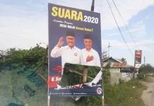 Baliho Surunuddin Dirusak, LO Siap Lapor Polisi Baliho Surunuddin Dirusak, LO Siap Lapor Polisi