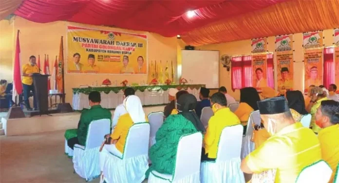 golkar Musda lll DPD ll Golkar Konut, Herry Asiku Instruksikan Kader Menangkan Paslon "Rabu"