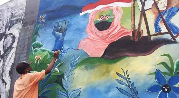 Lewat Mural, Kemerdekaan dan Perlawanan terhadap Covid-19 Diekspresikan