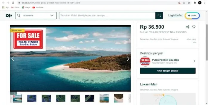 Pulau Pendek di Buton Dijual Online, Ini Tanggapan Warga