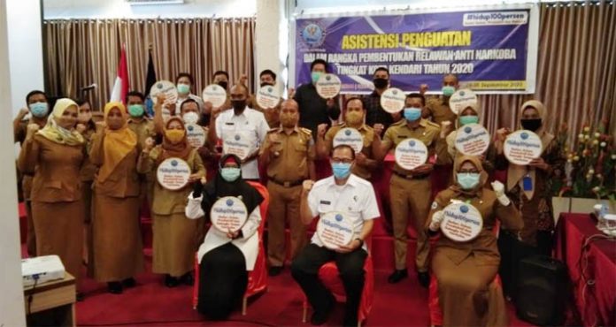 BNN Kendari Gaet Media dan OPD Jadi Relawan Antinarkoba