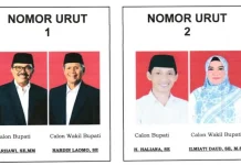 Paslon HATI Berharap Paslon HALO Tak Ajukan Gugatan Pilkada Wakatobi, HALO nomor 1, HATI nomor 2