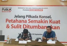 Survei PPI di Pilkada Konsel; Petahana Makin Kuat Survei PPI di Pilkada Konsel; Petahana Makin Kuat